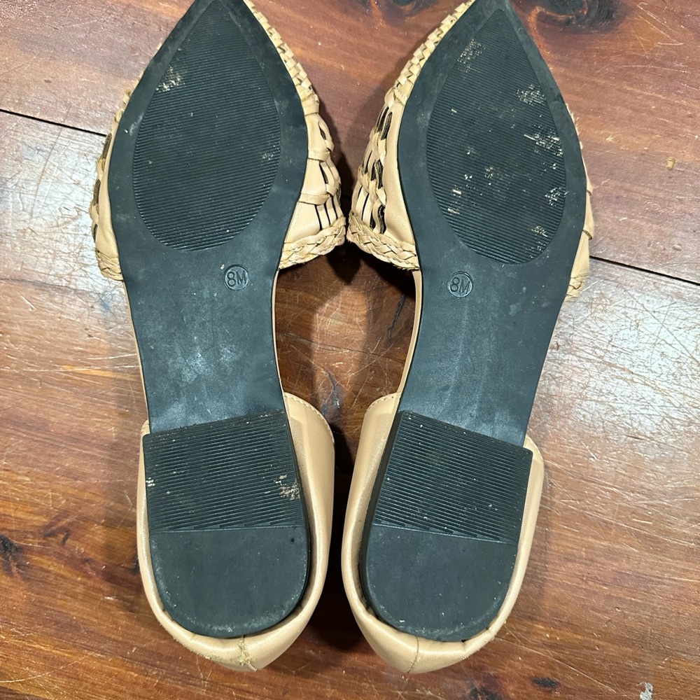 Women's Tan Woven Flats - Picture 12 of 12